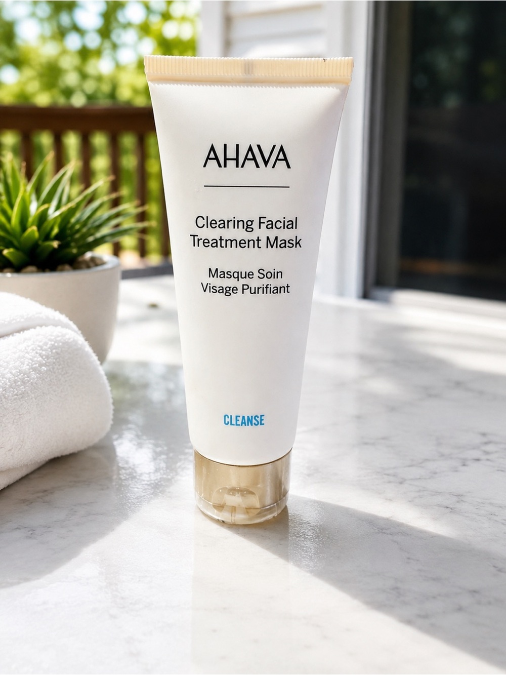 AHAVA Clearing Facial Treatment Mask - White with Gold Cap